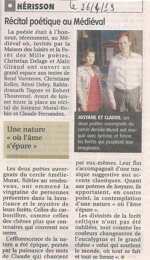récital Hérisson